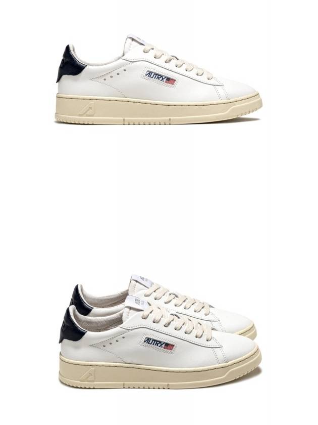 Dallas Navy Tab Leather Low Top Sneakers White - AUTRY - BALAAN 5