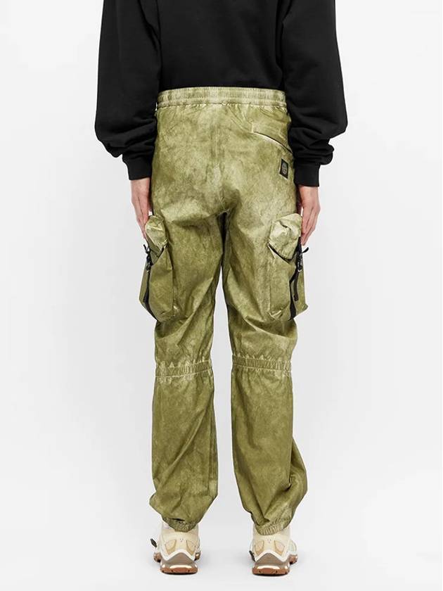 Logo Patch Membrana Cargo Pants Green - STONE ISLAND - BALAAN 4