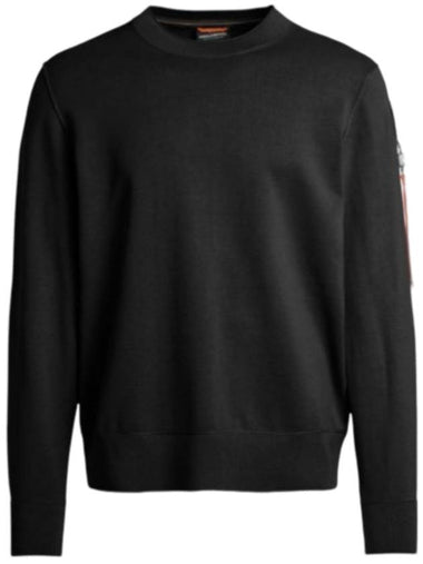 Men's Basic Crewneck Sweashirt Black - PARAJUMPERS - BALAAN 1