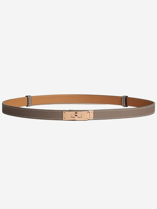 Kelly 18 Belt Epsom Rose Gold Etoupe Brown - HERMES - BALAAN 2