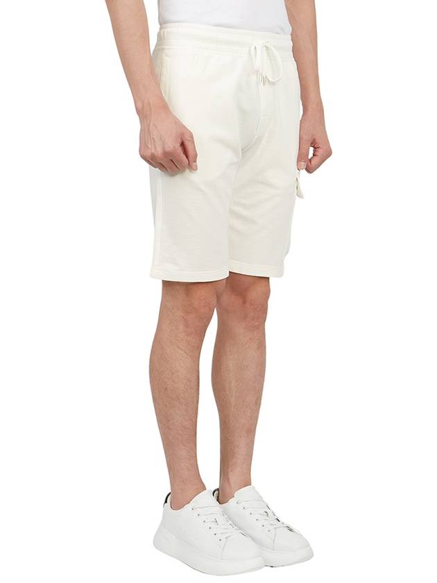 Lens Banding Cargo Shorts White - CP COMPANY - BALAAN 4