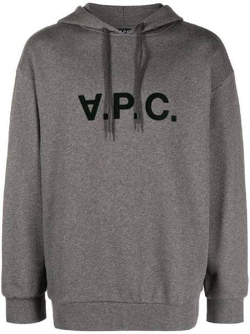 Milo Logo Cotton Hoodie Grey - A.P.C. - BALAAN 1