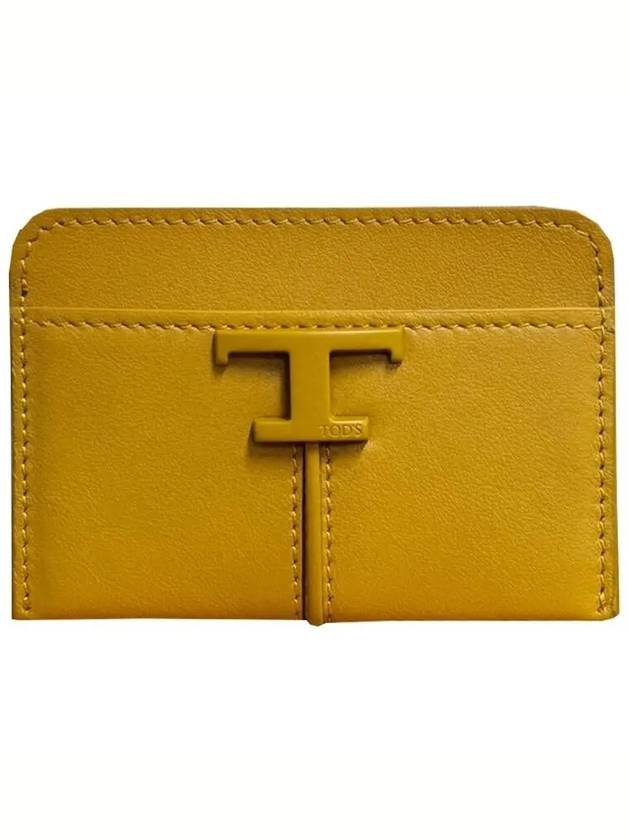 Timeless Logo Card Wallet Yellow - TOD'S - BALAAN 2