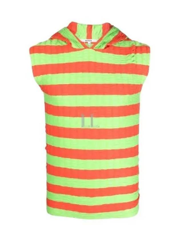 Stripe Hooded Sleeveless Green Orange - SUNNEI - BALAAN 2