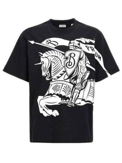 EKD Print Cotton Short Sleeve T-Shirt Black - BURBERRY - BALAAN 2