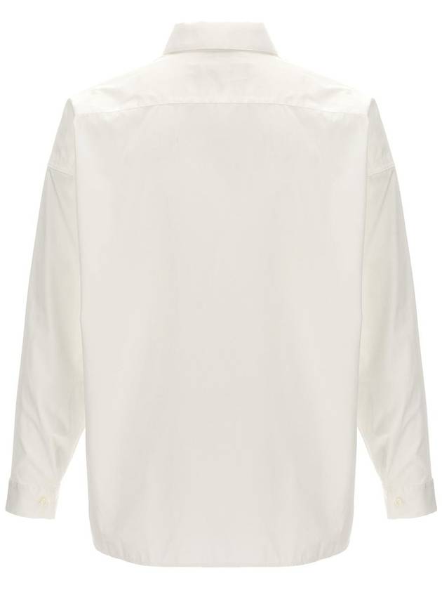 Logo Print Cotton Long Sleeve Shirt White - MARNI - BALAAN 3