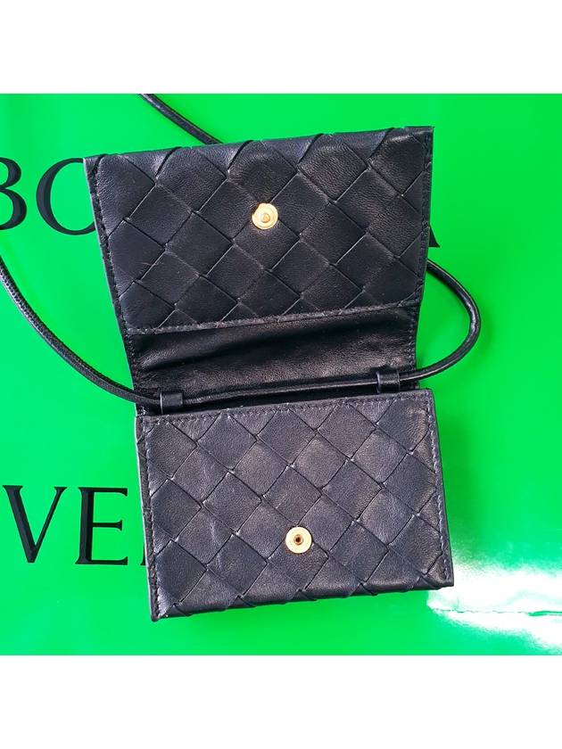 Intrecciato Strap Card Wallet Black - BOTTEGA VENETA - BALAAN 4