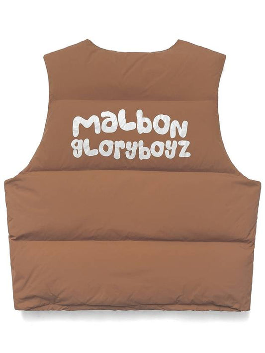 MALBON GLO GANG PUFFER VEST BROWN - MALBON GOLF - BALAAN 2