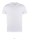 Patch Logo Cotton Short Sleeve T-Shirt White - PRADA - BALAAN 6