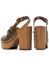 Horsebit Sandals Heel Brown - GUCCI - BALAAN 7