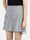 Piece Dyed Seersucker Drop Back Mini Pleated Skirt Grey - THOM BROWNE - BALAAN 2