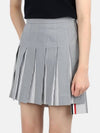 seersucker drop back pleated skirt gray - THOM BROWNE - BALAAN.