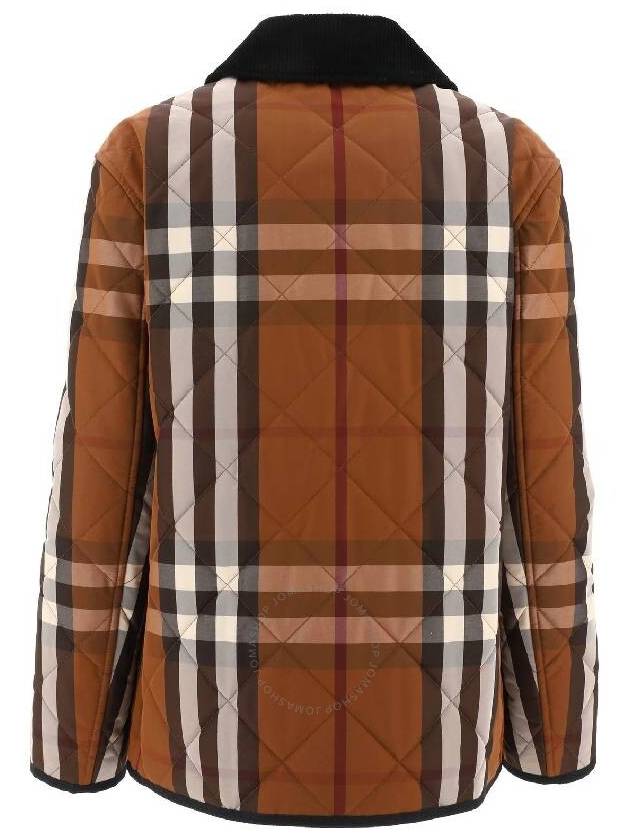 Women's Check Diamond Quilted Jacket Brown - BURBERRY - BALAAN 3