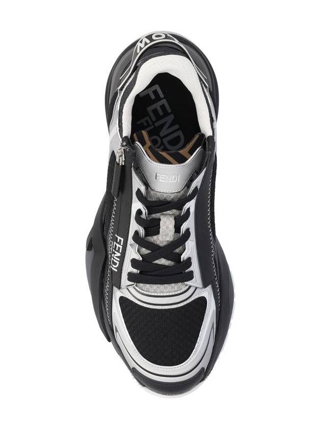 Technical Mesh Running Low-Top Sneakers Black - FENDI - BALAAN 5