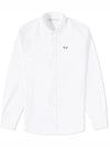 Men's Tricolor Fox Patch Cotton Long Sleeve Shirt White - MAISON KITSUNE - BALAAN 2