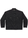 Back Taped Denim Jacket Black - BALENCIAGA - BALAAN 1