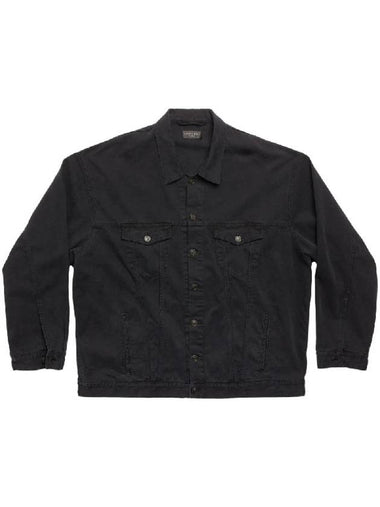 Back Taped Denim Jacket Black - BALENCIAGA - BALAAN 1