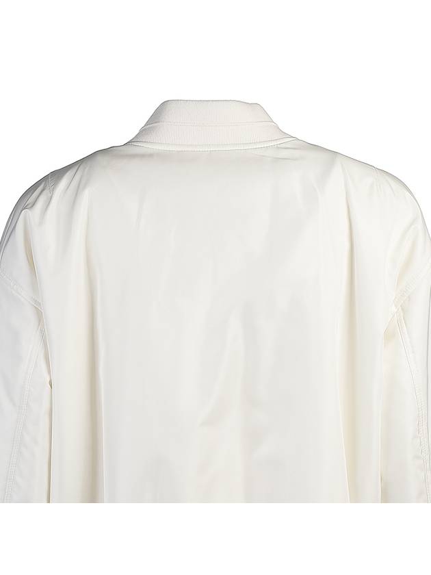 Sleeve Pocket Zipper Linen Bomber Jacket White - LORO PIANA - BALAAN 6