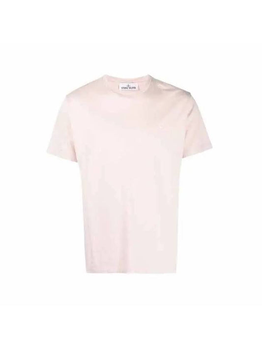 Marina Logo Short Sleeve T-Shirt Indie Pink - STONE ISLAND - BALAAN 1