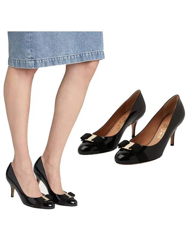 Carla Vara Bow Pumps Black - SALVATORE FERRAGAMO - BALAAN 2