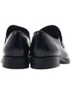 Triangle Logo Brush Leather Loafers Black - PRADA - BALAAN 5