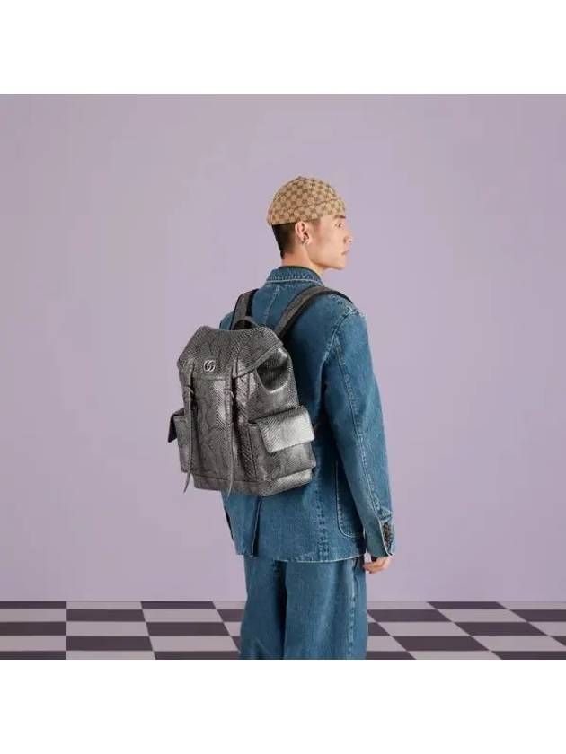 Double G Python Backpack Dark Grey - GUCCI - BALAAN 2