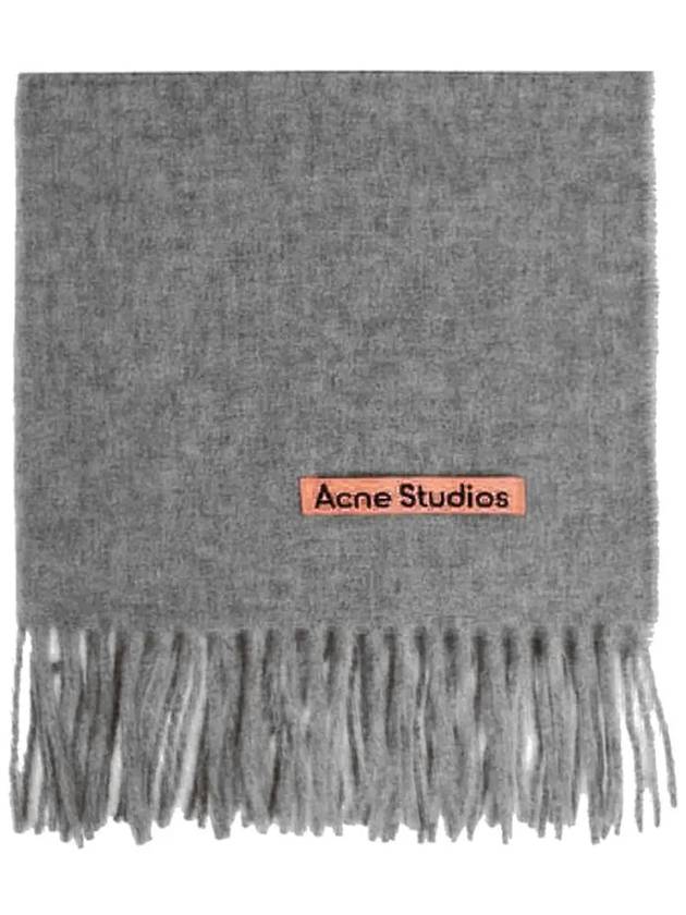 Wool Fringe Scarf Grey Melange - ACNE STUDIOS - BALAAN 2