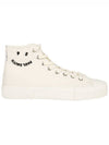 Kibby Happy Canvas High Top Sneakers White - PAUL SMITH - BALAAN 1