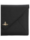 Victoria ORB Logo Leather Unbalanced Clutch Bag Black - VIVIENNE WESTWOOD - BALAAN 4