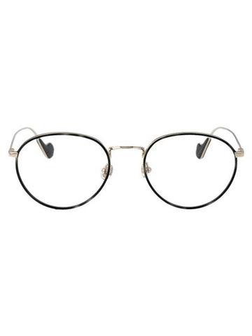 Eyewear Round Metal Eyeglasses Gold - MONCLER - BALAAN 1