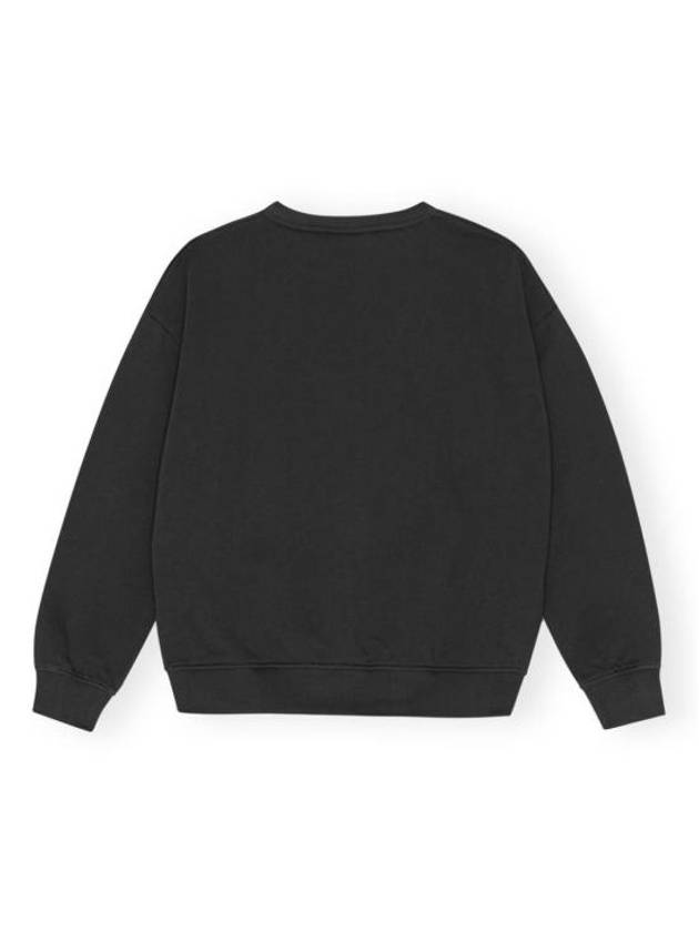 Logo Print Sweater Black - GANNI - BALAAN 4