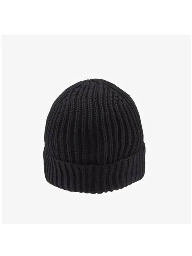 Extra Fine Merino Wool Goggle Beanie Black - CP COMPANY - BALAAN 6