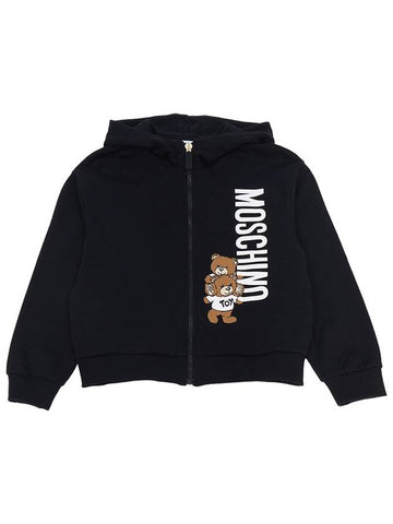 Kids brushed hood zip up HUF08R LCA14 60100 Adults can wear - MOSCHINO - BALAAN 1