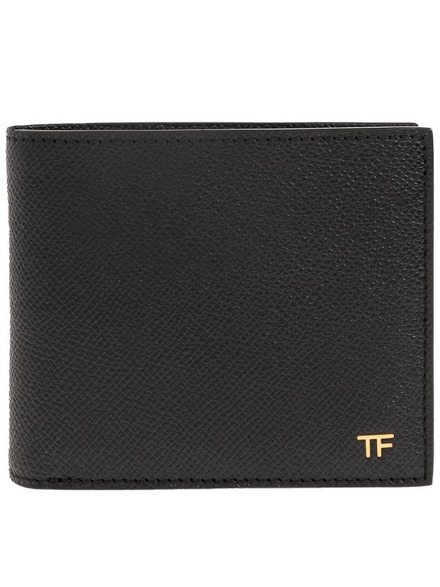 Small Grain Leather Half Wallet Black - TOM FORD - BALAAN 2