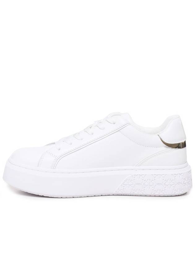 White Low Top Sneakers With Love Birds Diamond Cut In Leather Woman - PINKO - BALAAN 4