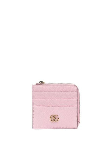 Double G Bamboo Leather Card Wallet Pink - GUCCI - BALAAN 1