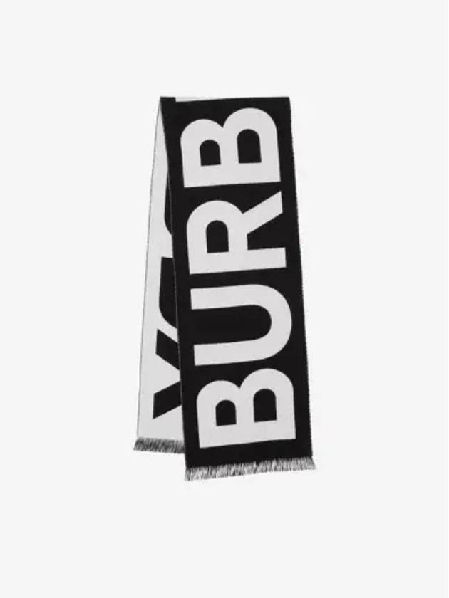 Big Logo Scarf Black - BURBERRY - BALAAN 2