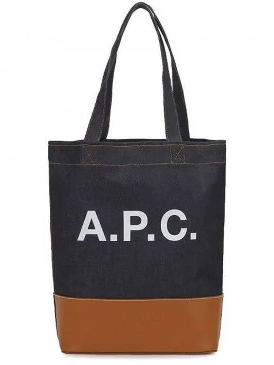 Logo Denim Axelle Tote Bag Navy - A.P.C. - BALAAN 2