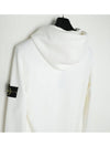 Men's Wappen Patch Brushed Cotton Hoodie White - STONE ISLAND - BALAAN 5