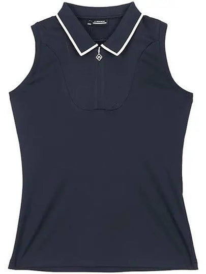 Women's Annika Sleeveless PK Shirt Navy - J.LINDEBERG - BALAAN 2