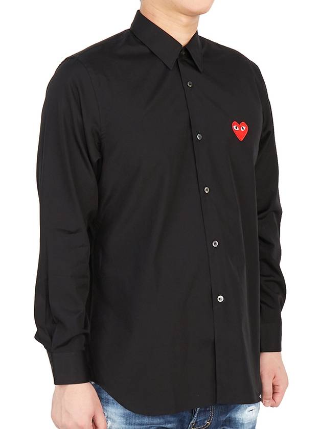 Red Wappen Plain Long Sleeve Shirt Black - COMME DES GARCONS PLAY - BALAAN 4