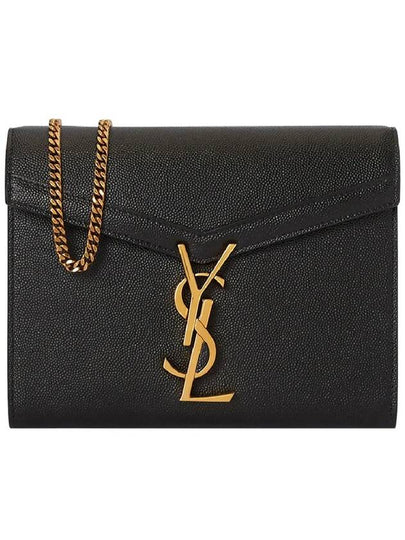 Cassandra Monogram Chain Shoulder Bag Black - SAINT LAURENT - BALAAN 2