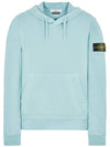 Waffen Patch Cotton Fleece Hoodie Aqua - STONE ISLAND - BALAAN 2