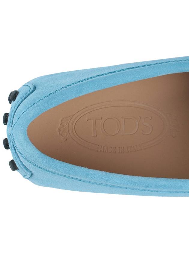 Men's Suede Gommino Driving Shoes Light Blue - TOD'S - BALAAN 9