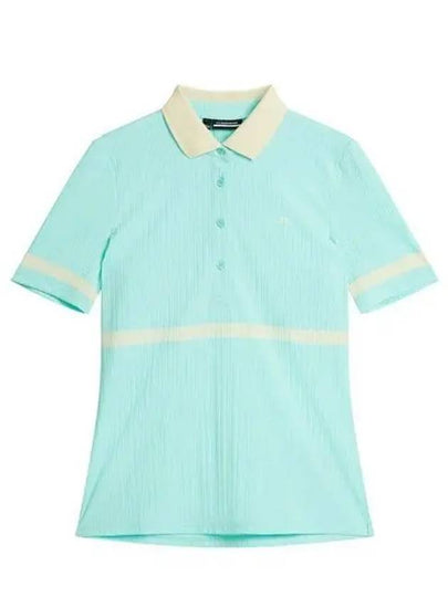 Golf Moira Short Sleeve Polo Shirt Aruba Blue - J.LINDEBERG - BALAAN 2