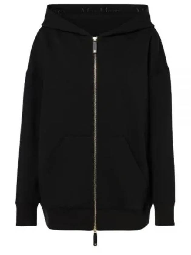 Doppia Cotton Zip-Up Hoodie Black - MAX MARA - BALAAN 2