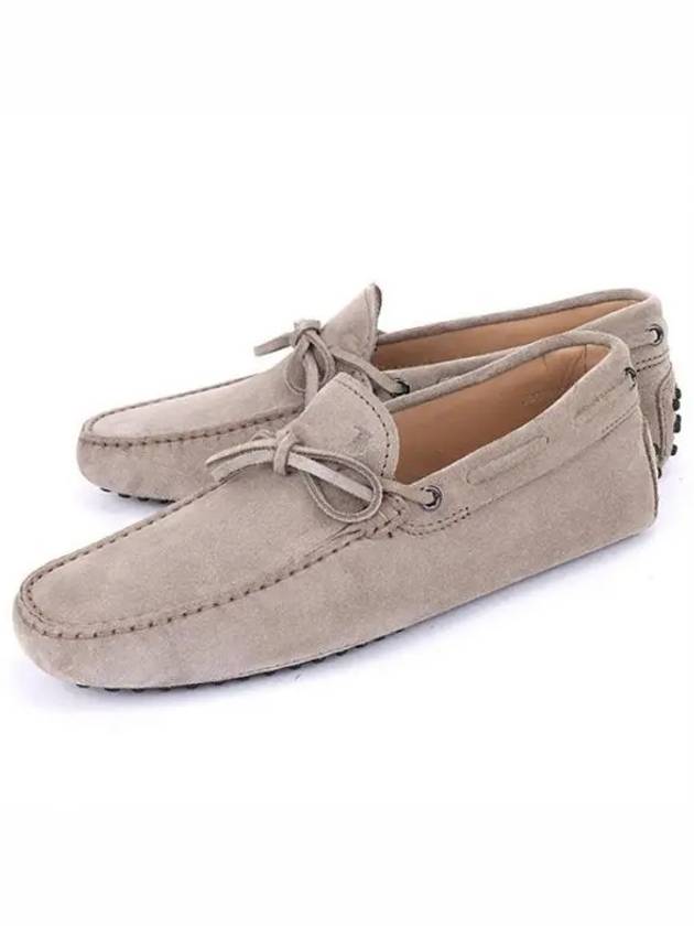 Men's Gommino Suede Driving Shoes Beige - TOD'S - BALAAN 2