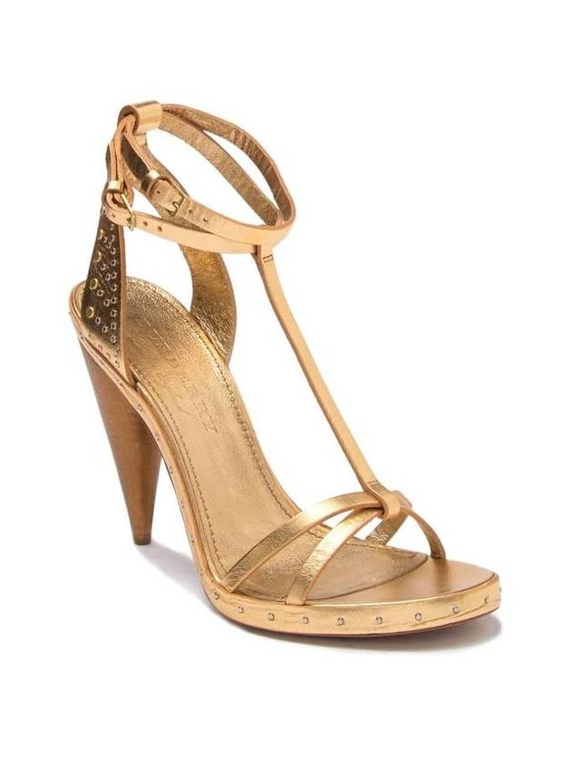 Women's Hans Runway Sandals Heel Gold - BURBERRY - BALAAN 1