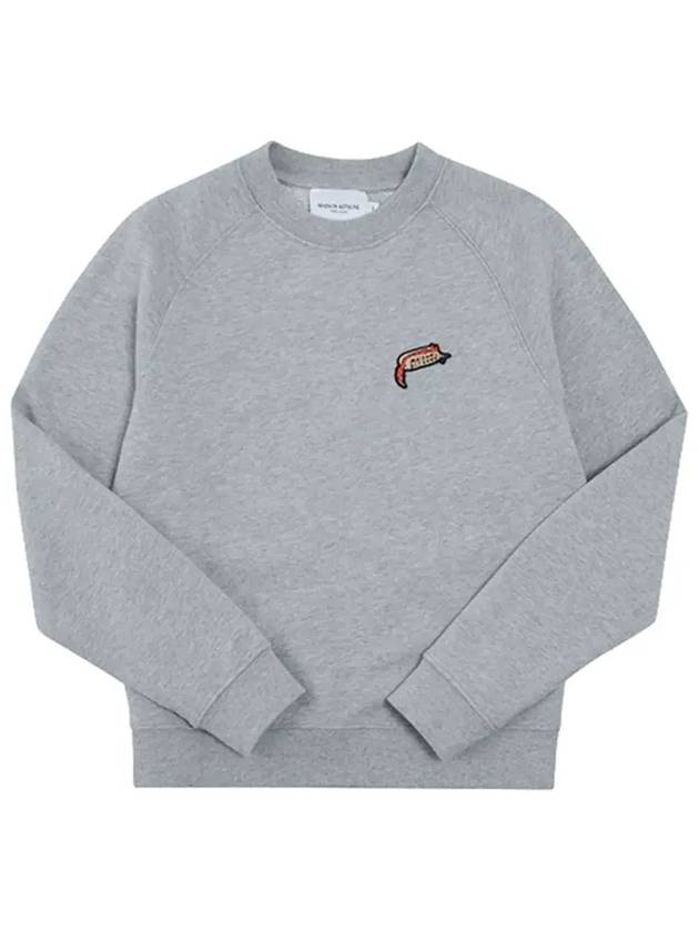 Oly Hot Dog Patch Vintage Cotton Sweatshirt Grey - MAISON KITSUNE - BALAAN 6