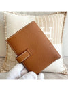 Bean half wallet camel gold silver plate - HERMES - BALAAN 2